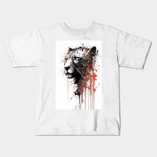 Ink Portrait of A Leopard Kids T-Shirt